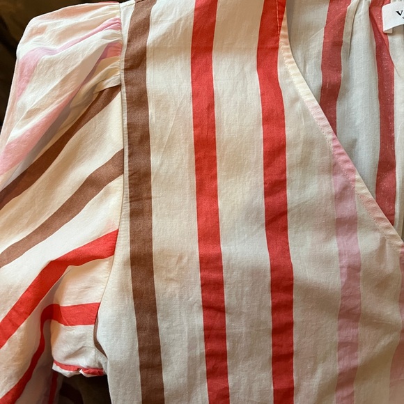 Velvet by Graham & Spencer Striped Button-Down Blouse with Peasant Sleeves - Picture 9 of 10